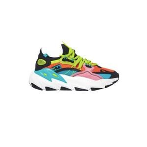 Kids DS OG Fila Ray Tracer Evo 2 "Orange Black Aqua" Sneakers Size 5